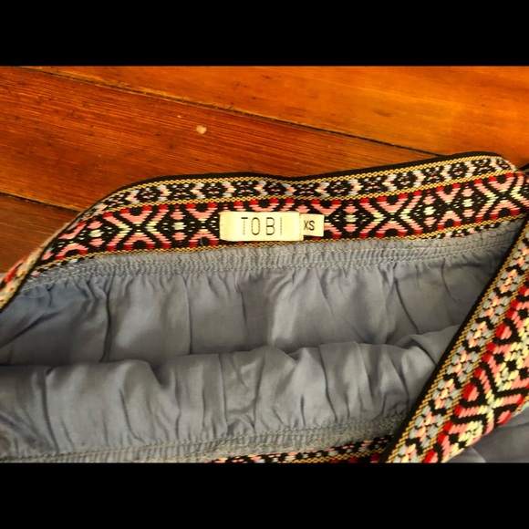 🚫SOLD🚫Tobi Blue Ruffle Skirt - Picture 4 of 6